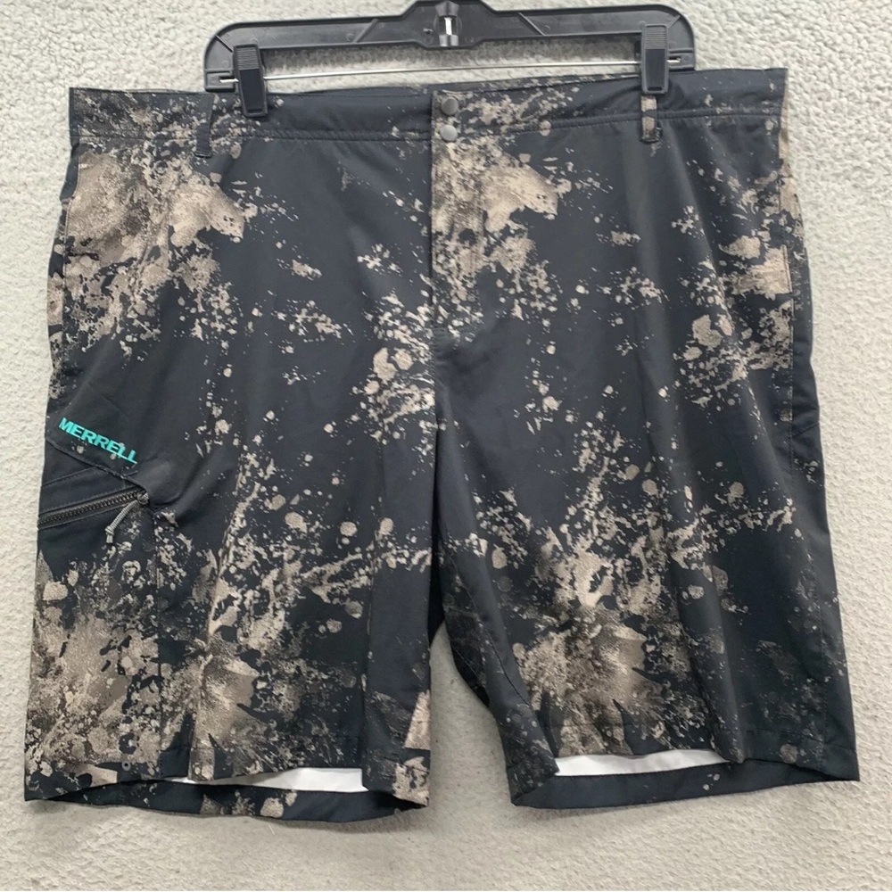 Merrell Men's Select Shiel Athletic Running Shorts Black Brown Tie Dye Size 40R